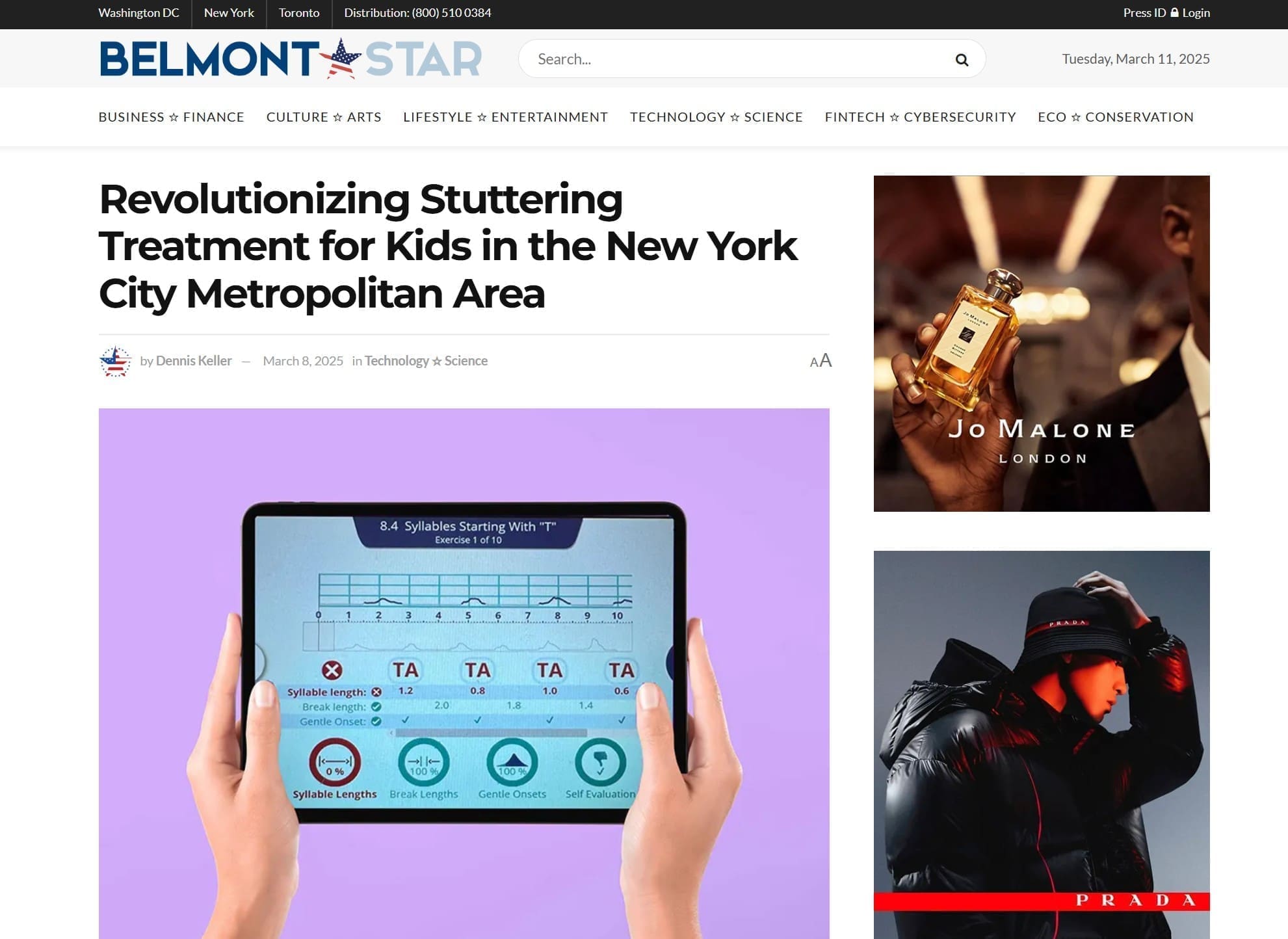 Press 9 Belmont Star - Stuttering Treatment For Kids